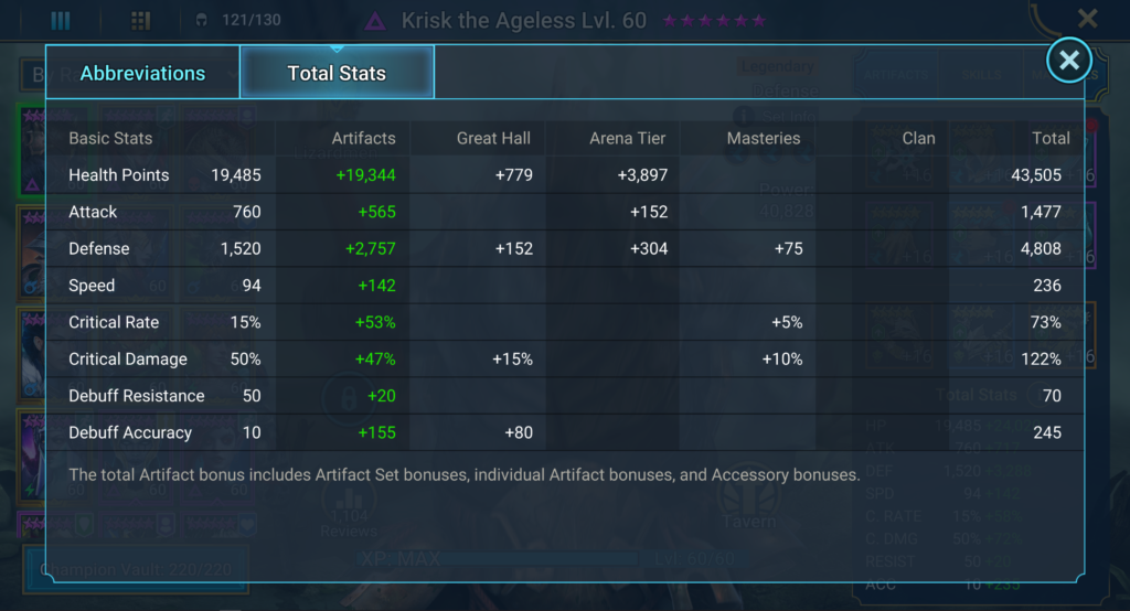 krisk build total stats Raid Shadow Legends - Krisk Build