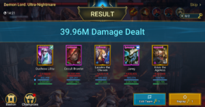Raid Shadow Legends - Clan Boss UNM 39.96 - Speed Tuned Team with Builds